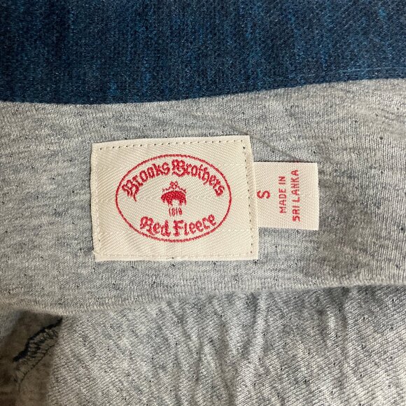 Men's Brooks Brothers Cotton Cardigan Sweater, Size S, Blue with Grey Lining - Picture 3 of 4